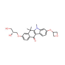 Cn1c2c(c3ccc(OC4COC4)cc31)C(=O)c1ccc(OC[C@H](O)CO)cc1C2(C)C ZINC000114801938