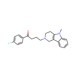 Cn1c2c(c3ccccc31)CN(CCCC(=O)c1ccc(F)cc1)CC2 ZINC000013476809