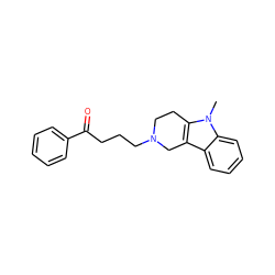 Cn1c2c(c3ccccc31)CN(CCCC(=O)c1ccccc1)CC2 ZINC000013476810