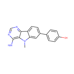 Cn1c2cc(-c3ccc(O)cc3)ccc2c2ncnc(N)c21 ZINC000299833558