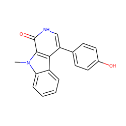 Cn1c2ccccc2c2c(-c3ccc(O)cc3)c[nH]c(=O)c21 ZINC000040393480