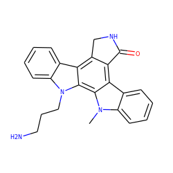 Cn1c2ccccc2c2c3c(c4c5ccccc5n(CCCN)c4c21)CNC3=O ZINC000014944022