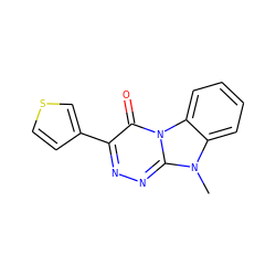 Cn1c2ccccc2n2c(=O)c(-c3ccsc3)nnc12 ZINC000013861560