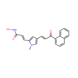 Cn1cc(/C=C/C(=O)c2cccc3ccccc23)cc1/C=C/C(=O)NO ZINC000013643606