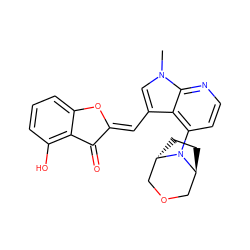 Cn1cc(/C=C2\Oc3cccc(O)c3C2=O)c2c(N3[C@H]4CC[C@H]3COC4)ccnc21 ZINC000100102563