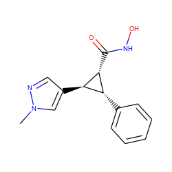 Cn1cc([C@H]2[C@H](C(=O)NO)[C@@H]2c2ccccc2)cn1 ZINC000103251647