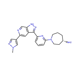 Cn1cc(-c2cc3c(-c4cccc(N5CCC[C@H](N)CC5)n4)n[nH]c3cn2)cn1 ZINC000205241207