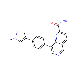 Cn1cc(-c2ccc(-c3cncc4ccc(C(N)=O)nc34)cc2)cn1 ZINC000584615968