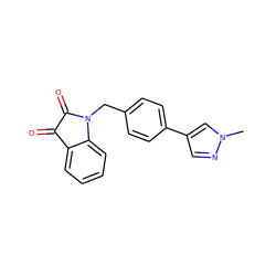 Cn1cc(-c2ccc(CN3C(=O)C(=O)c4ccccc43)cc2)cn1 ZINC000049035972