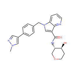 Cn1cc(-c2ccc(Cn3cc(C(=O)N[C@H]4COCC[C@@H]4O)c4ncccc43)cc2)cn1 ZINC000473134076