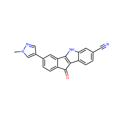 Cn1cc(-c2ccc3c(c2)-c2[nH]c4cc(C#N)ccc4c2C3=O)cn1 ZINC000653899216