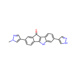 Cn1cc(-c2ccc3c(c2)C(=O)c2c-3[nH]c3cc(-c4cn[nH]c4)ccc23)cn1 ZINC000653875544