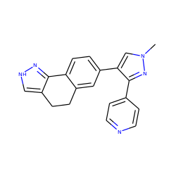 Cn1cc(-c2ccc3c(c2)CCc2c[nH]nc2-3)c(-c2ccncc2)n1 ZINC000071340406