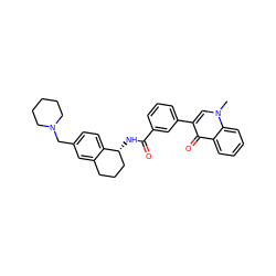 Cn1cc(-c2cccc(C(=O)N[C@@H]3CCCc4cc(CN5CCCCC5)ccc43)c2)c(=O)c2ccccc21 ZINC000072128572