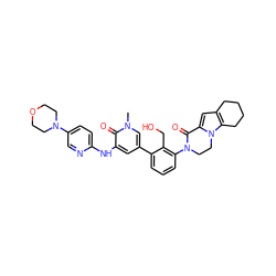 Cn1cc(-c2cccc(N3CCn4c(cc5c4CCCC5)C3=O)c2CO)cc(Nc2ccc(N3CCOCC3)cn2)c1=O ZINC000116054917