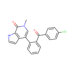 Cn1cc(-c2ccccc2C(=O)c2ccc(Cl)cc2)c2cc[nH]c2c1=O ZINC000146466559