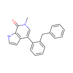 Cn1cc(-c2ccccc2Cc2ccccc2)c2cc[nH]c2c1=O ZINC000146469987