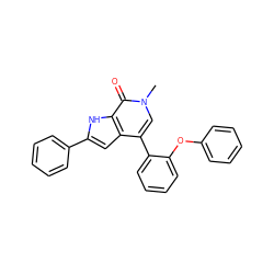 Cn1cc(-c2ccccc2Oc2ccccc2)c2cc(-c3ccccc3)[nH]c2c1=O ZINC000146384402