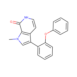 Cn1cc(-c2ccccc2Oc2ccccc2)c2cc[nH]c(=O)c21 ZINC000219676531