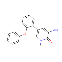 Cn1cc(-c2ccccc2Oc2ccccc2)cc(N)c1=O ZINC001772608731