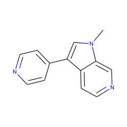 Cn1cc(-c2ccncc2)c2ccncc21 ZINC001250472888