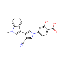 Cn1cc(-c2cn(-c3ccc(C(=O)O)c(O)c3)cc2C#N)c2ccccc21 ZINC000200842293