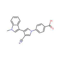 Cn1cc(-c2cn(-c3ccc(C(=O)O)cc3)cc2C#N)c2ccccc21 ZINC000200849753