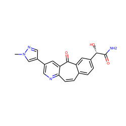 Cn1cc(-c2cnc3ccc4ccc([C@H](O)C(N)=O)cc4c(=O)c3c2)cn1 ZINC000095581455