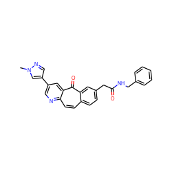 Cn1cc(-c2cnc3ccc4ccc(CC(=O)NCc5ccccc5)cc4c(=O)c3c2)cn1 ZINC000095582970