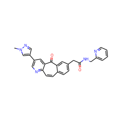 Cn1cc(-c2cnc3ccc4ccc(CC(=O)NCc5ccccn5)cc4c(=O)c3c2)cn1 ZINC000095582860