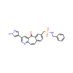 Cn1cc(-c2cnc3ccc4ccc(CS(=O)(=O)NCc5ccccc5)cc4c(=O)c3c2)cn1 ZINC000095584345