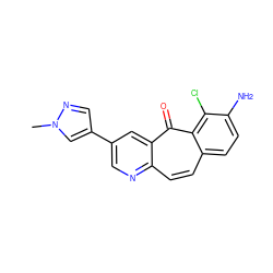 Cn1cc(-c2cnc3ccc4ccc(N)c(Cl)c4c(=O)c3c2)cn1 ZINC000072107773