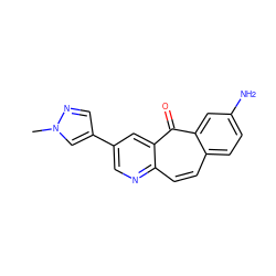 Cn1cc(-c2cnc3ccc4ccc(N)cc4c(=O)c3c2)cn1 ZINC000034874478