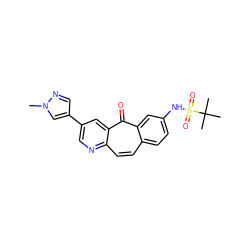 Cn1cc(-c2cnc3ccc4ccc(NS(=O)(=O)C(C)(C)C)cc4c(=O)c3c2)cn1 ZINC000072108125