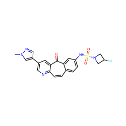 Cn1cc(-c2cnc3ccc4ccc(NS(=O)(=O)N5CC(F)C5)cc4c(=O)c3c2)cn1 ZINC000072110268