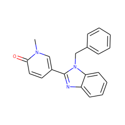 Cn1cc(-c2nc3ccccc3n2Cc2ccccc2)ccc1=O ZINC001772647739