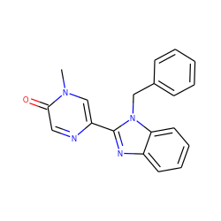 Cn1cc(-c2nc3ccccc3n2Cc2ccccc2)ncc1=O ZINC001772618271