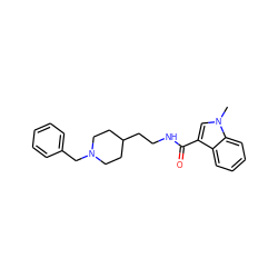 Cn1cc(C(=O)NCCC2CCN(Cc3ccccc3)CC2)c2ccccc21 ZINC001149872033