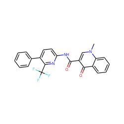 Cn1cc(C(=O)Nc2ccc(-c3ccccc3)c(C(F)(F)F)n2)c(=O)c2ccccc21 ZINC000073223217