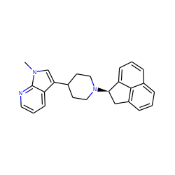 Cn1cc(C2CCN([C@@H]3Cc4cccc5cccc3c45)CC2)c2cccnc21 ZINC000036222039