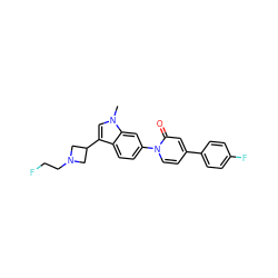 Cn1cc(C2CN(CCF)C2)c2ccc(-n3ccc(-c4ccc(F)cc4)cc3=O)cc21 ZINC000072116177