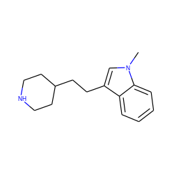 Cn1cc(CCC2CCNCC2)c2ccccc21 ZINC000002000471