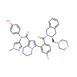 Cn1cc(N(C(=O)c2cc(-c3cc(Cl)ccc3C(=O)N3Cc4ccccc4C[C@H]3CN3CCOCC3)n3c2CCCC3)c2ccc(O)cc2)cn1 ZINC001772589833