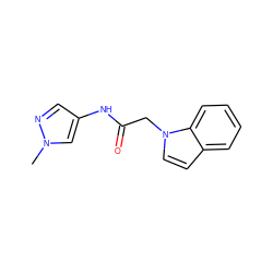 Cn1cc(NC(=O)Cn2ccc3ccccc32)cn1 ZINC000061719708