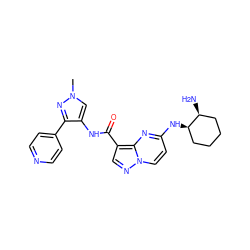 Cn1cc(NC(=O)c2cnn3ccc(N[C@@H]4CCCC[C@@H]4N)nc23)c(-c2ccncc2)n1 ZINC000473090771