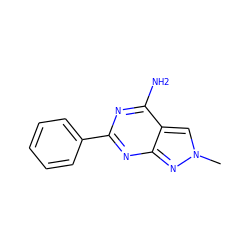 Cn1cc2c(N)nc(-c3ccccc3)nc2n1 ZINC000049784878