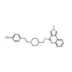 Cn1cc2c(OCC3CCN(CCc4ccc(N)cc4)CC3)nc3ccccc3c2c1 ZINC000068199258