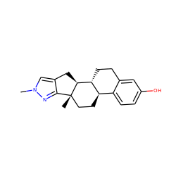 Cn1cc2c(n1)[C@@]1(C)CC[C@@H]3c4ccc(O)cc4CC[C@H]3[C@@H]1C2 ZINC000013672616