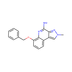 Cn1cc2c(n1)c(N)nc1c(OCc3ccccc3)cccc12 ZINC000072175727