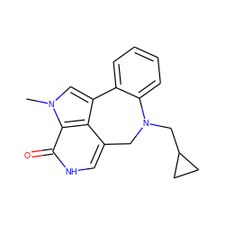 Cn1cc2c3c(c[nH]c(=O)c31)CN(CC1CC1)c1ccccc1-2 ZINC000221098207